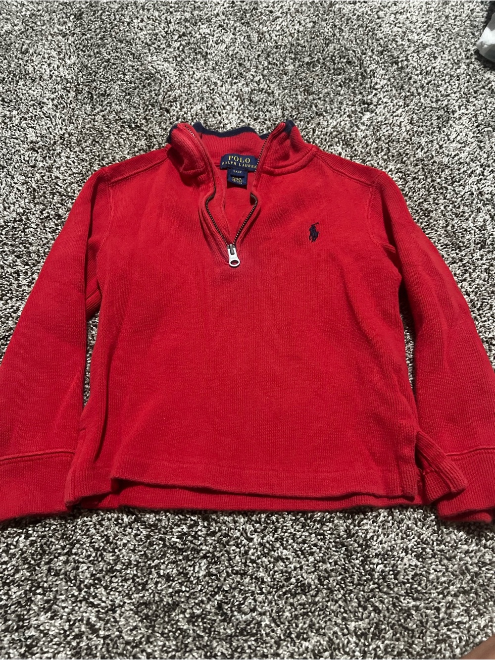 Polo by Ralph Lauren Red Half-Zip Kids Sweatshirt